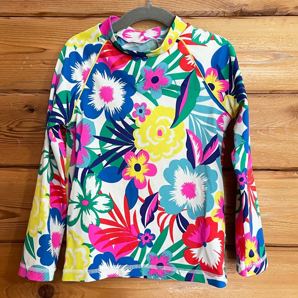 Boden Kids Floral Swim top Size 6/7 Year Old
